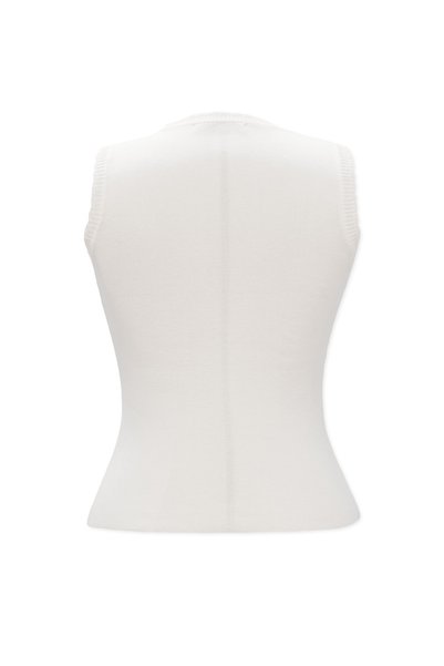 Qoolest Women's Crew Neck Sleeveless Knitwear Blouse Slim Stylish