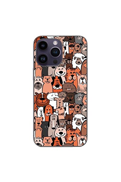 OEM Husa compatibila cu Apple iPhone 14 Pro Max Silicon Gel Tpu Model Caini s...