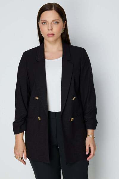 Ekol Drawstring Sleeves and Fleece Pocket Jacket