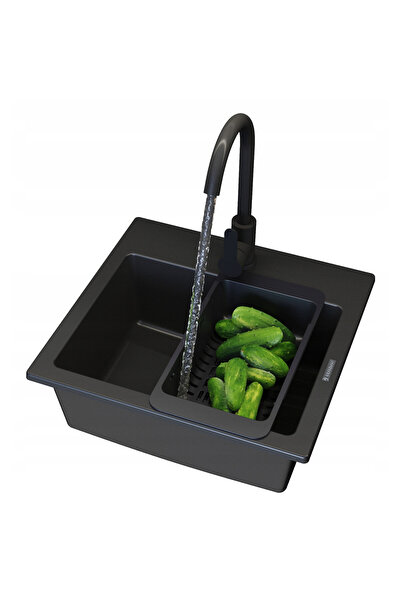Granitan Chiuveta bucatarie TEOR, 44.2x41.5 cm, incastrabila, granit compozit...