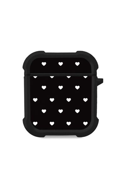 Sonique Θήκη Σιλικόνης Heart Series για AirPods 1/2 Μαύρο 02