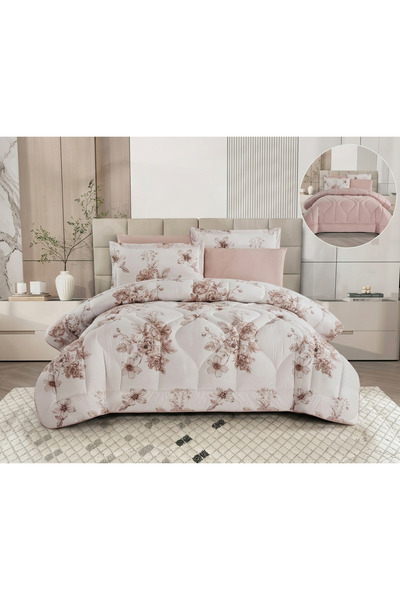 Asia Summer Double-Sided Jacquard Quilt Set with Fixed Filling - Microfiber -...