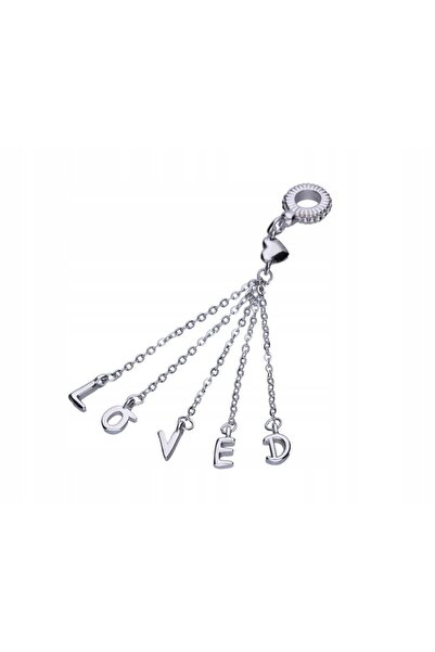 Larezo Charm, Model Loved, Dragoste, Dimensiune 9x15mm, Culoare Argintiu Anti...