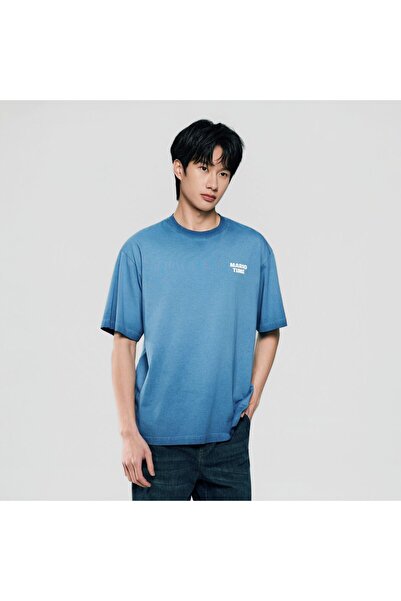 Giordano Men Loose Mario Slogan Back Graphic Tee