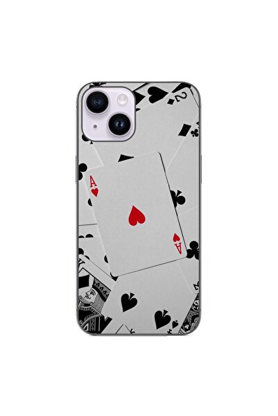 OEM Husa compatibila cu Apple iPhone 15 Silicon Gel Tpu Model Carti Poker