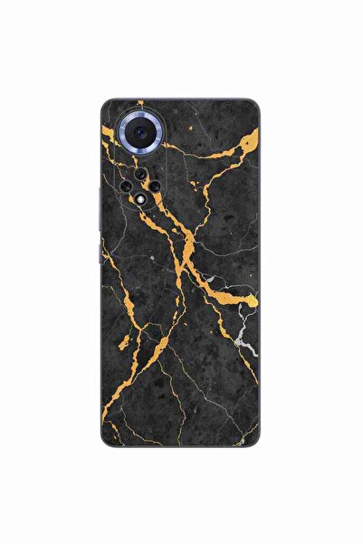 OEM Husa compatibila cu Huawei Nova 9 Silicon Gel Tpu Model Noir Gold Marble