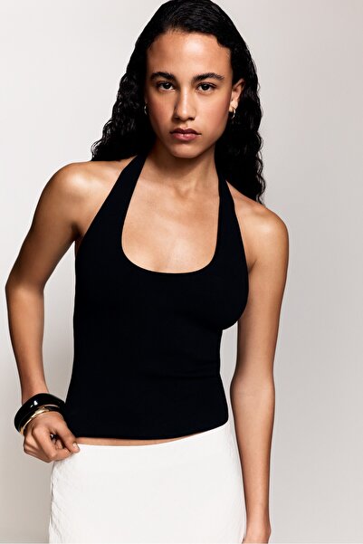 LEFTIES Basic fitilli halter top