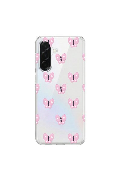 PPKin Samsung Galaxy A36 Compatible Butterfly 2 Design Transparent Case