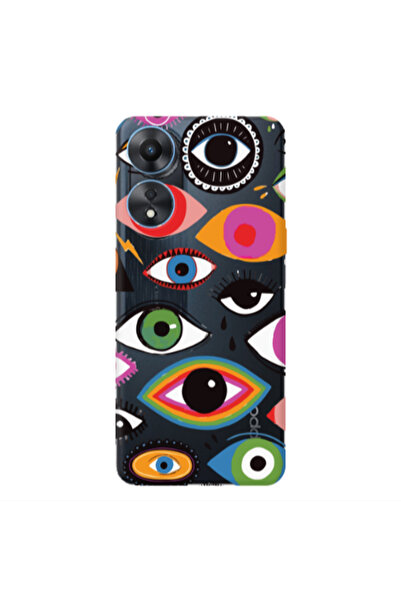 Other Oppo A 98 Colorful eyes Transparent Silicone TPU Θήκη