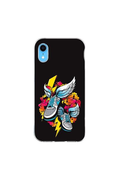 OEM Husa compatibila cu Apple iPhone XR Silicon Gel Tpu Model Fashion Sneakers