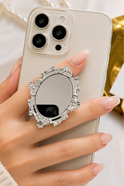 EDELFU Popsocket AYNALI Telefon Tutucu, Yapıştırmalı Epoksi Yüzey Parmak Tutu...