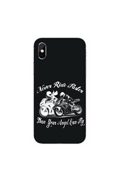 OEM Husa compatibila cu Apple iPhone X Silicon Gel Tpu Model Never Ride Faster