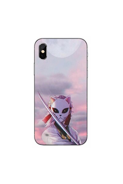 OEM Husa compatibila cu Apple iPhone XS Max Silicon Gel Tpu Model Demon Slaye...