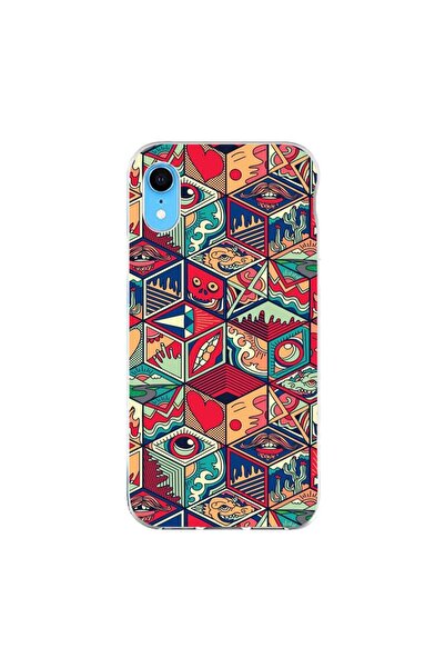 OEM Husa compatibila cu Apple iPhone XR Silicon Gel Tpu Model Pop Art Geometric