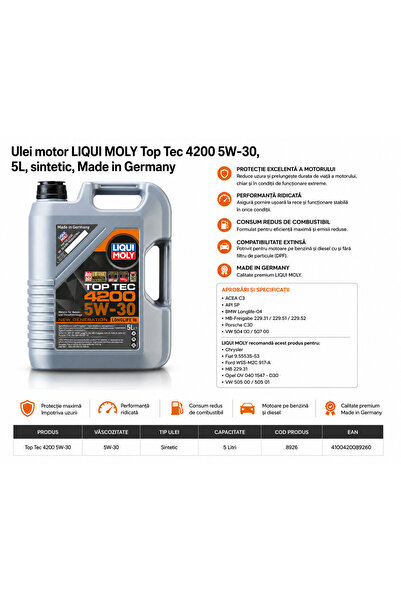 Liqui Moly Ulei de motor Top Tec 4200 5W-30, 5L