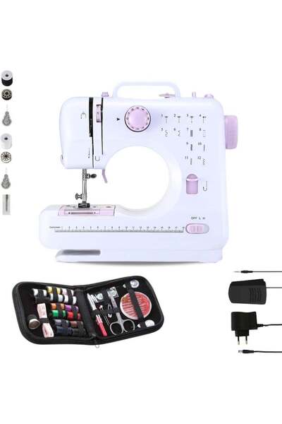 UBEDGE Portable Electric Sewing Machine with 12 Built-in Stitches – Mini Hous...