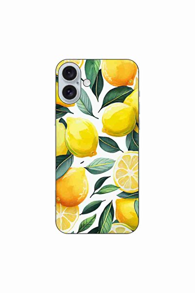 OEM Θήκη συμβατή με Apple iPhone 16 Plus, από σιλικόνη gel TPU, με σχέδιο λεμ...