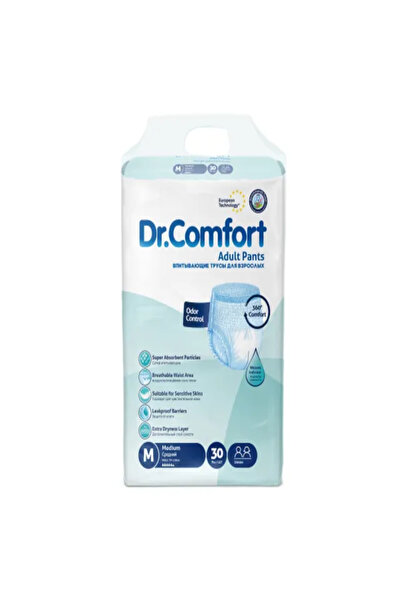 Dr.Comfort Scutece pentru adulți,mărimea M, absorbție rapidă, 30 buc.