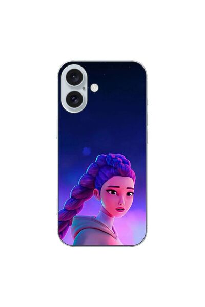 OEM Husa compatibila cu Apple iPhone 16 Silicon Gel Tpu Model KPop Demon Hunt...