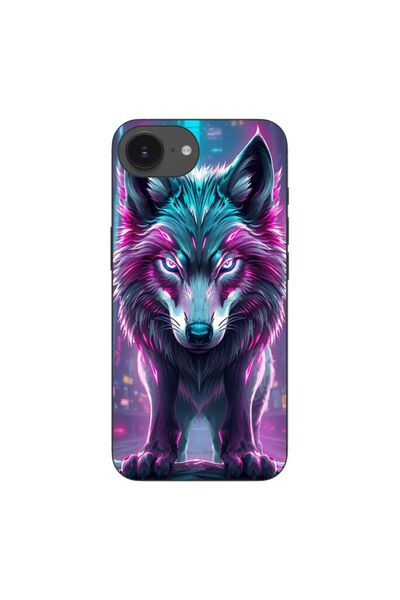 OEM Husa compatibila cu Apple iPhone 16e Silicon Gel Tpu Model Cyberpunk Wolf