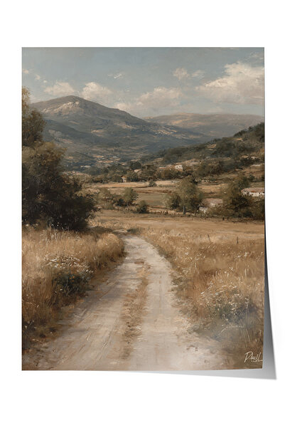 Zestia Poster de perete vintage, poster cu peisaj rural pe drumul montan nr.:...