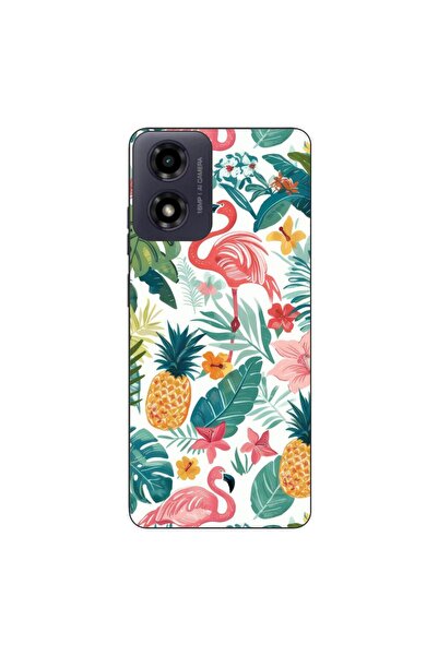OEM Husa compatibila cu Motorola Moto G04 Silicon Gel Tpu Model Tropical Pattern