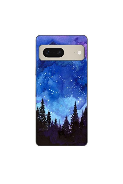 OEM Husa compatibila cu Google Pixel 7 Silicon Gel Tpu Model Night Forest