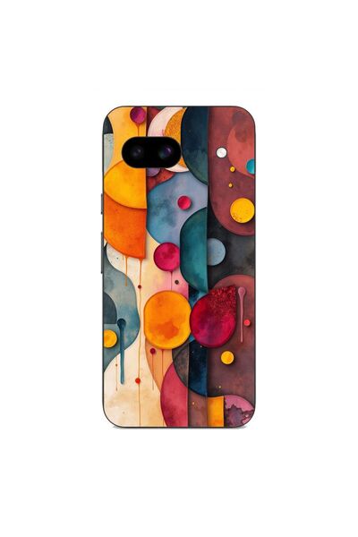 OEM Калъф, съвместим с Google Pixel 8A, силиконов гел TPU, с абстрактни форми...
