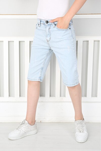 Noble Kids&Boutique Boys' Vintage Detailed Denim Capri - Flexible and Comfort...