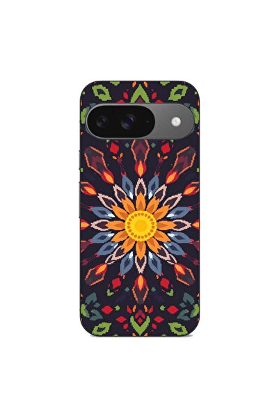 OEM Θήκη συμβατή με Google Pixel 9 Σιλικόνης Gel TPU με σχέδιο Pixel Art Ήλιο...