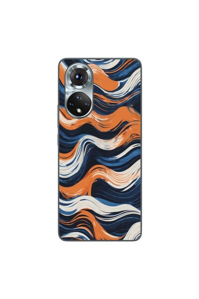 OEM Husa compatibila cu Honor 50 Silicon Gel Tpu Model Abstract Crazy Orange ...