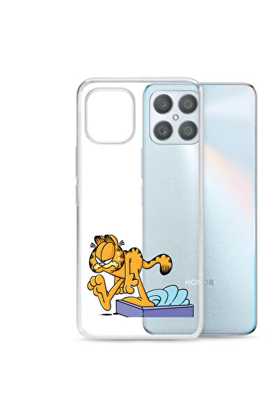 OEM Husa compatibila cu Honor X8 Silicon Transparenta Model Garfield Angry