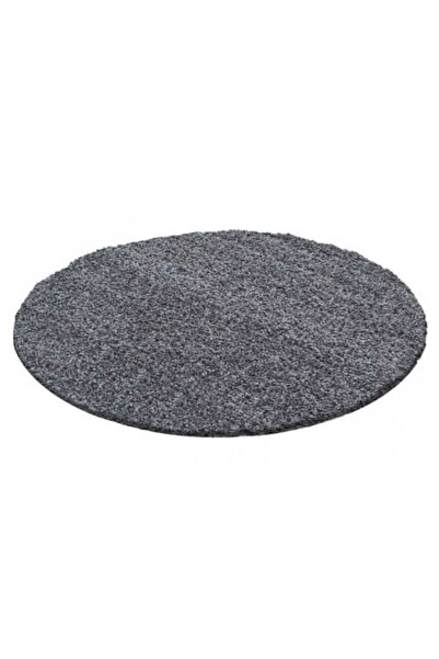 AYYILDIZ Covor Shaggy, Life unicolor Rotund, 120 x 120 cm, Gri, Polipropilen,...