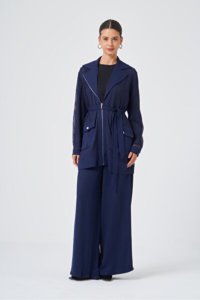 FTZ WOMEN Women's Mesh Suit Navy Blue 31373
