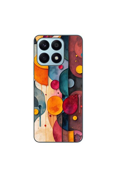 OEM Husa compatibila cu Honor X8a Silicon Gel Tpu Model Abstract Shapes and C...