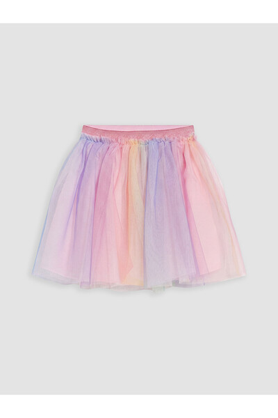 LC Waikiki Nevavm Multi-Layered Tulle Skirt with Elastic Waist for Girls