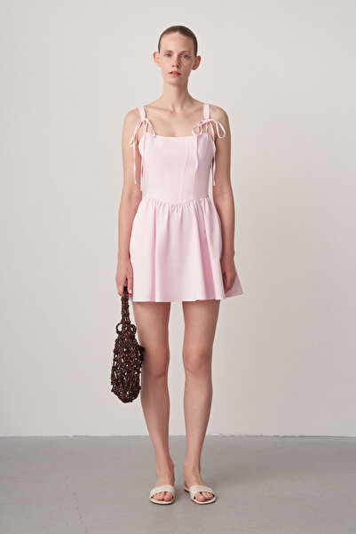 Mathilda Store Kadın Pembe Korse Mini Elbise
