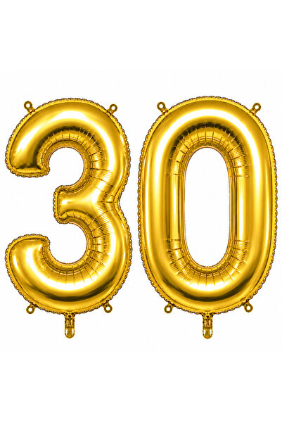 BeySüS 30 Foil Balloons Gold Color (100 cm)
