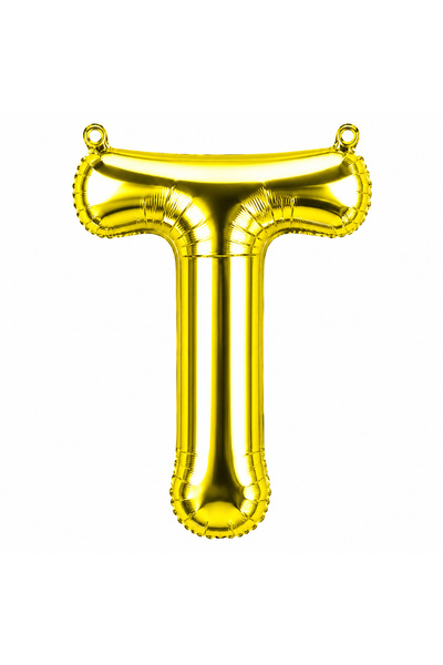 BeySüS Letter t Foil Balloon Gold Color (100 cm)