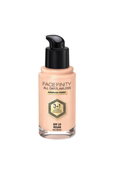Max Factor FACEFINITY ALL DAY FLAWLESS 3 IN 1 FOUNDATION SPF20 55 BEIGE 30ML