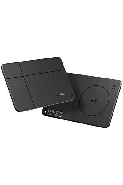 MiLi MiCard Duo Apple Find My & Google Find Hub Μαύρο Επαναφορτιζόμενο