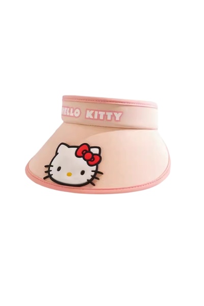 SANRIO Sun Visor Hat – Pink Cute Cartoon Summer Cap for Women & Girls