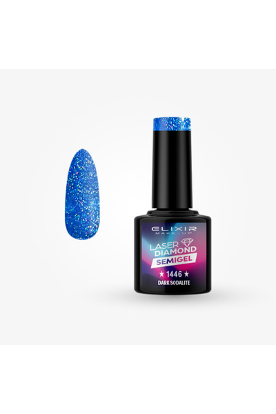 Elixir LASER DIAMOND SEMIGEL ΗΜΙΜΟΝΙΜΟ ΒΕΡΝΙΚΙ 1446 DARK SODALITE 8ML