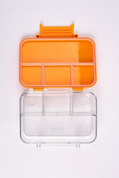Generic Tritan Bento Lunch Box with 4 Compartments, 585ml Capacity, Orange by...