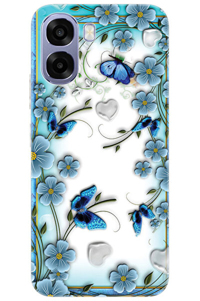 Ceppare Oppo A6X / A6T / A6T 5G Uyumlu Kılıf Desen Baskılı Silikon Çiçek ve K...
