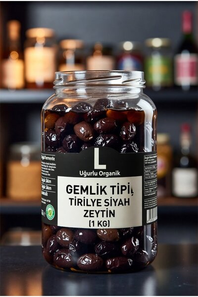 UĞURLU ORGANİK ZEYTİN VE ZEYTİNYAĞLARI GEMLİK TİPİ TİRİLYE ZEYTİN (1 KG) – L