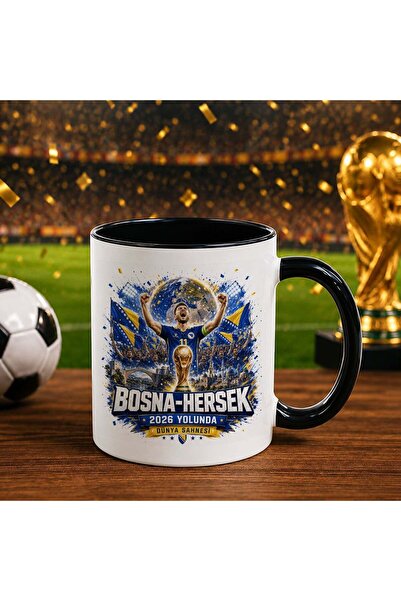 Bk Gift Bosnia-Herzegovina Fan Themed World Football Cup Designed Black Troph...