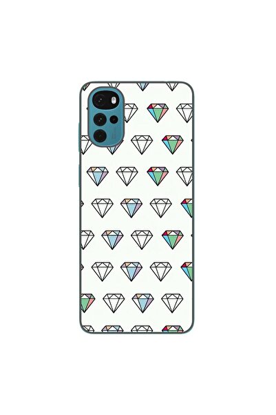 OEM Калъф, съвместим с Motorola Moto G22, силиконов гел TPU, с диамантен десе...