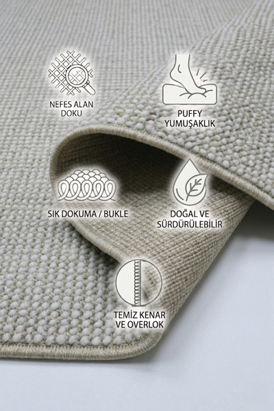 Bonny Home Beige Entrance Mat Indoor Entrance Carpet Front Door Porlo -7128