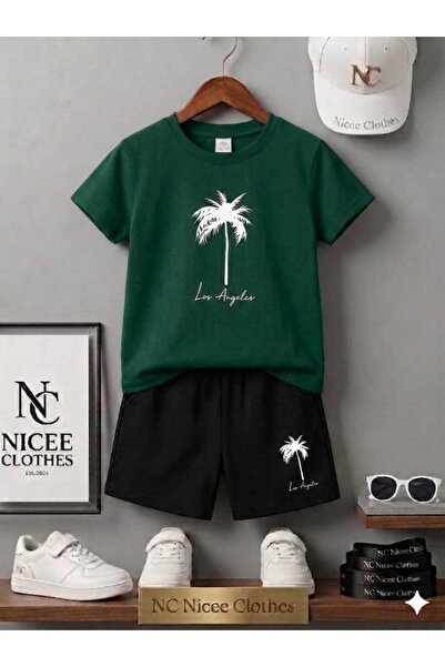 NC Nicee Clothes LETNJA DEČJA MAJICA I KRATKE HLAČE UNISEKS (BELI TREŠA LOS A...